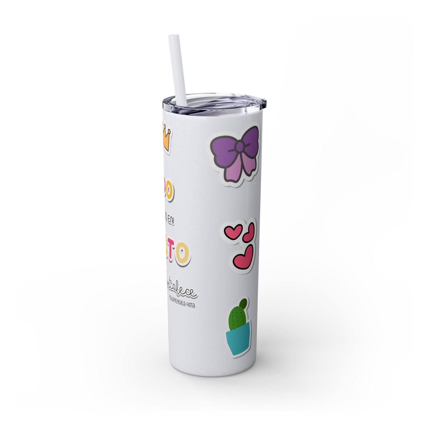 Filipenses 4:13 - Tumbler with Straw 20oz