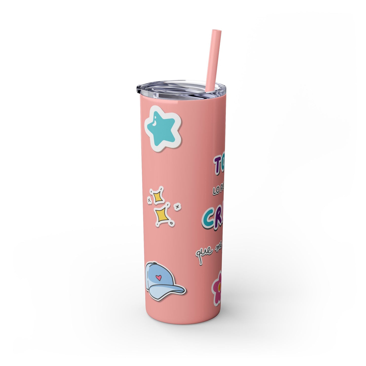 Filipenses 4:13 - Tumbler with Straw 20oz