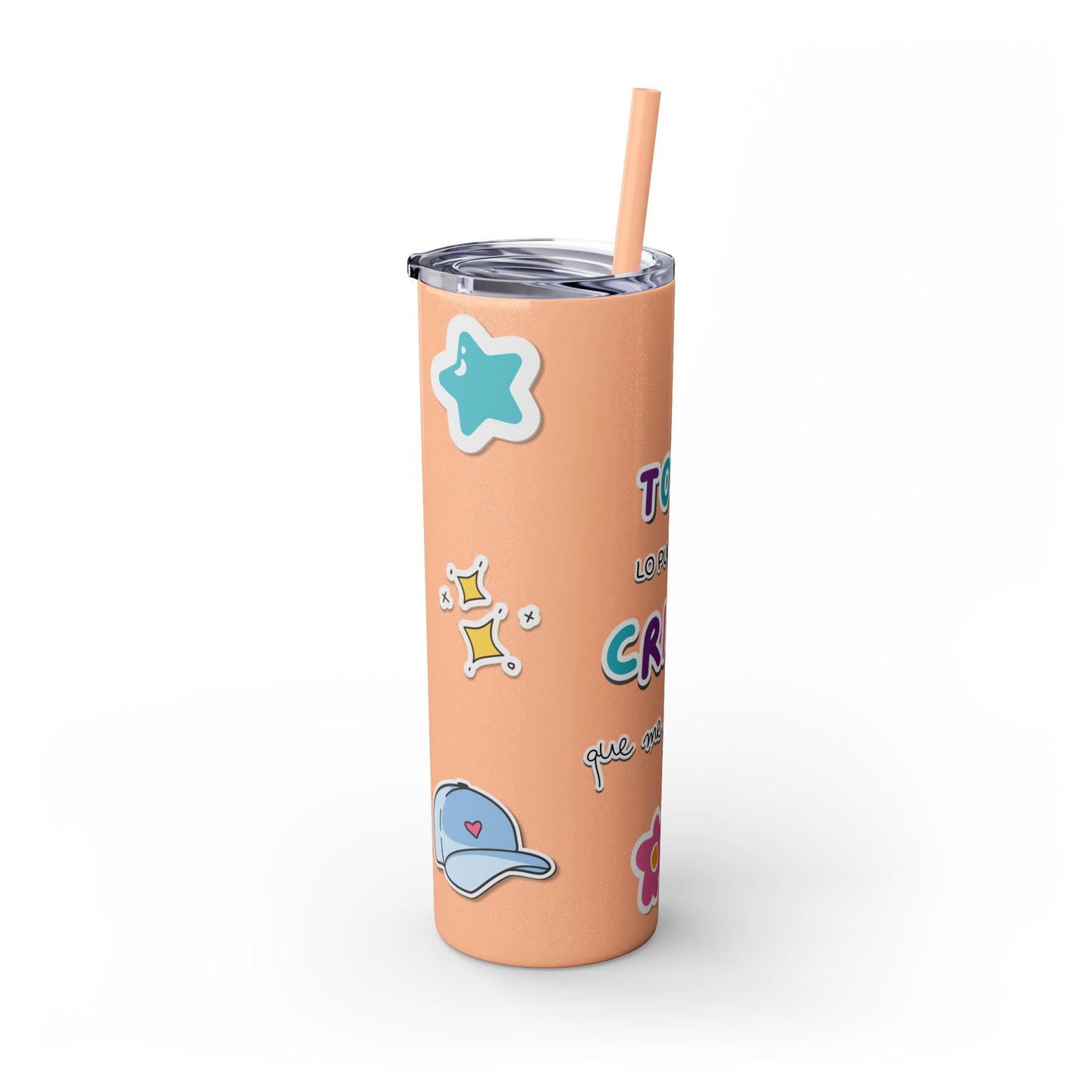 Filipenses 4:13 - Tumbler with Straw 20oz