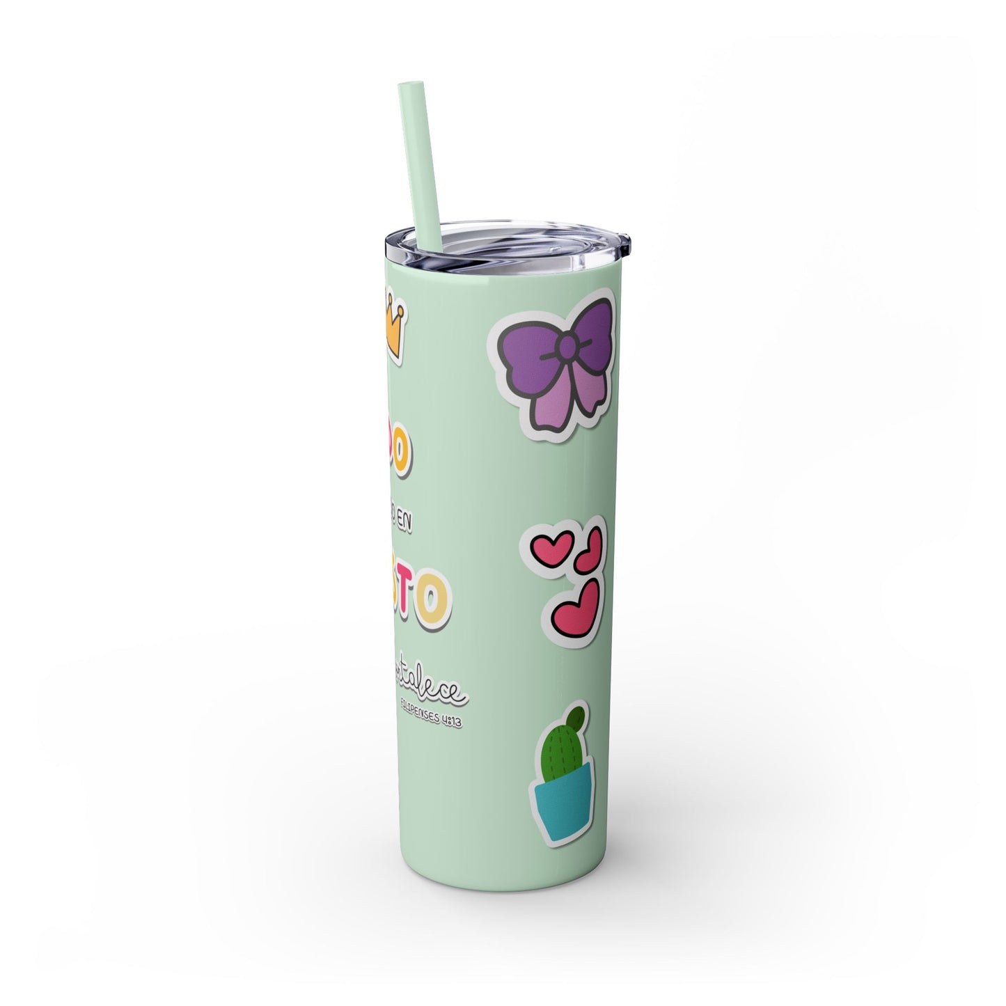 Filipenses 4:13 - Tumbler with Straw 20oz