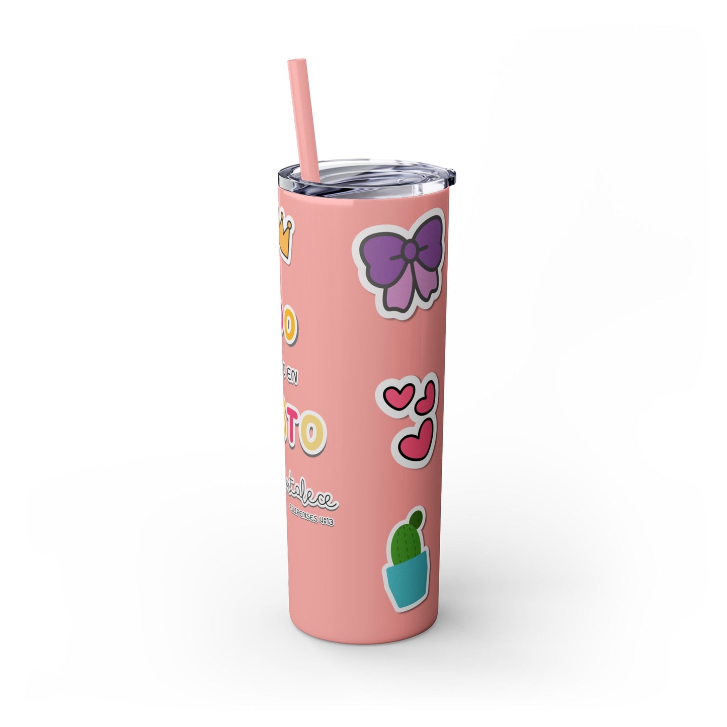 Filipenses 4:13 - Tumbler with Straw 20oz