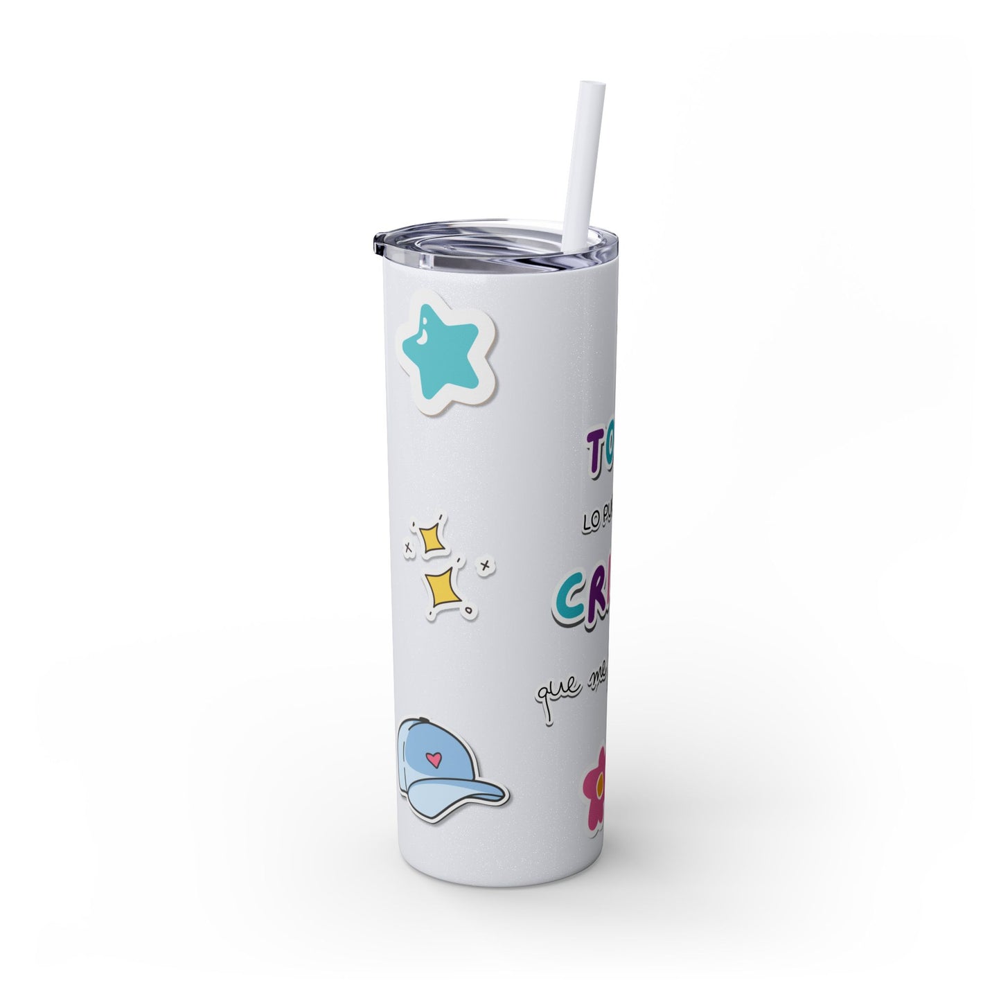 Filipenses 4:13 - Tumbler with Straw 20oz